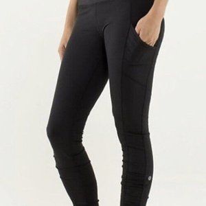 Lululemon Speed Tight ruching ankle legging in black